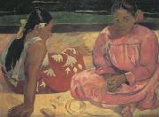 Paul Gauguin Tahitian Women on the beach (mk07) oil painting reproduction